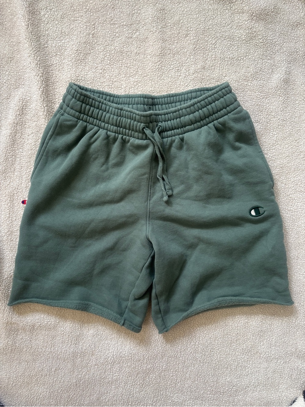 Champion Green Drawstring Fleece Shorts